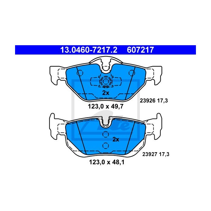 ATE Bremsbelagsatz, Scheibenbremse 13.0460-7217.2