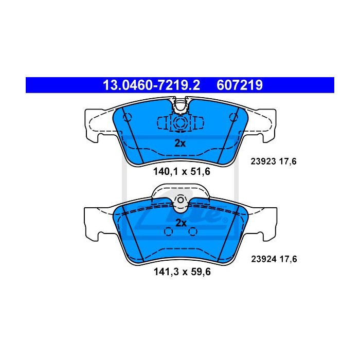 ATE Bremsbelagsatz, Scheibenbremse 13.0460-7219.2