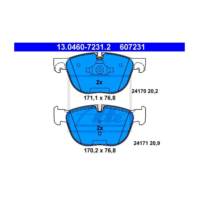 ATE Bremsbelagsatz, Scheibenbremse 13.0460-7231.2