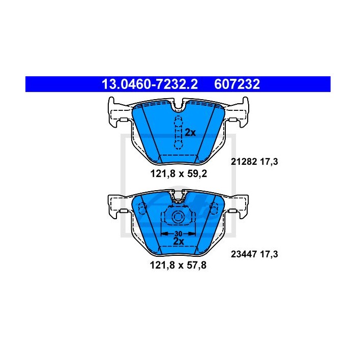 ATE Bremsbelagsatz, Scheibenbremse 13.0460-7232.2