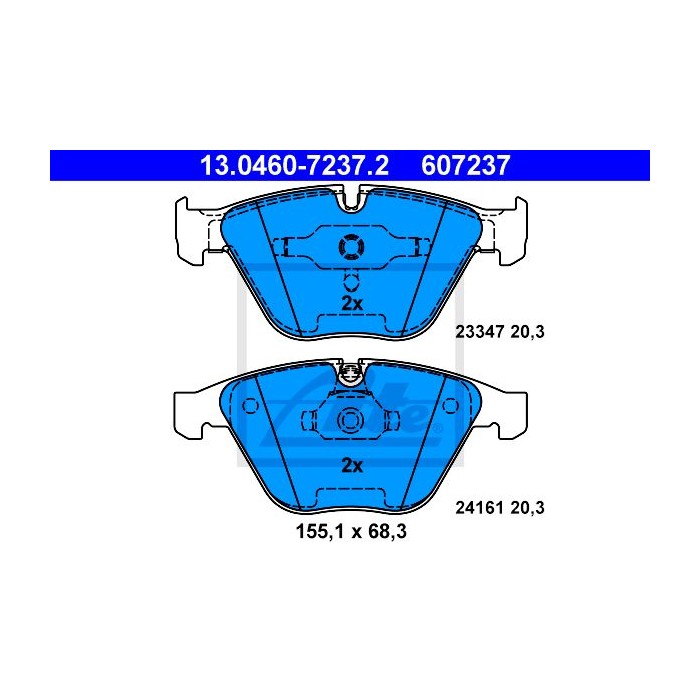 ATE Bremsbelagsatz, Scheibenbremse 13.0460-7237.2