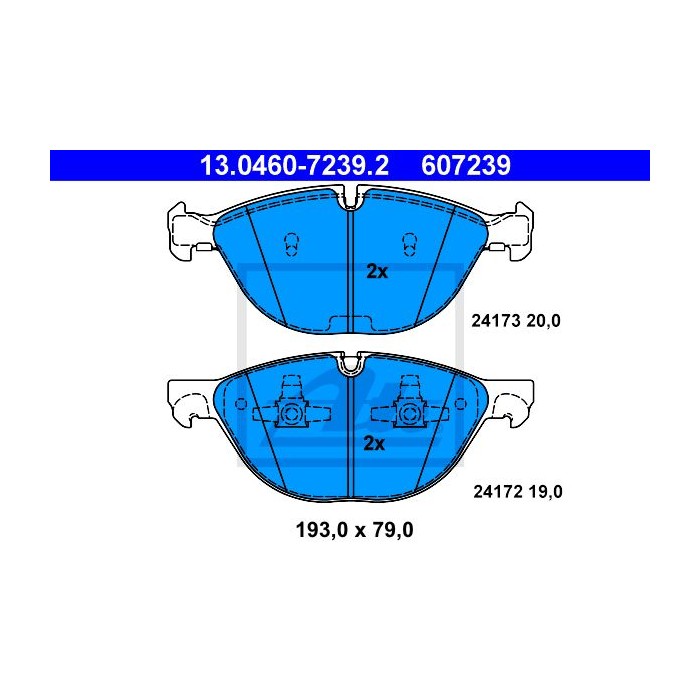 ATE Bremsbelagsatz, Scheibenbremse 13.0460-7239.2