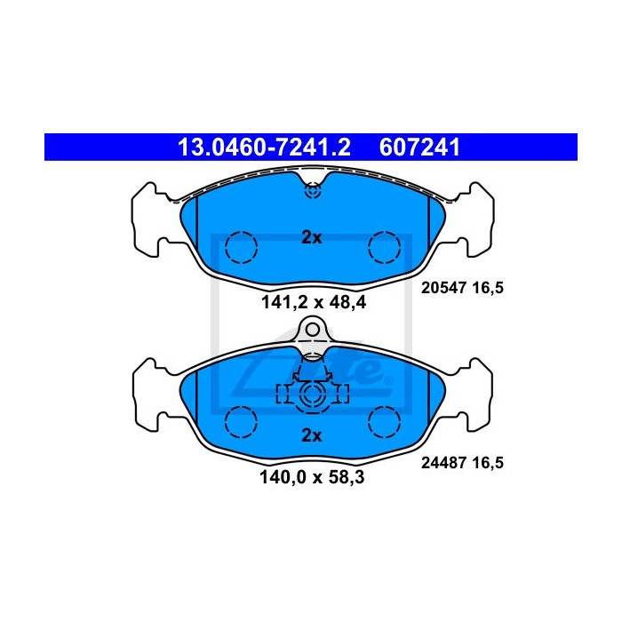 ATE Bremsbelagsatz, Scheibenbremse 13.0460-7241.2
