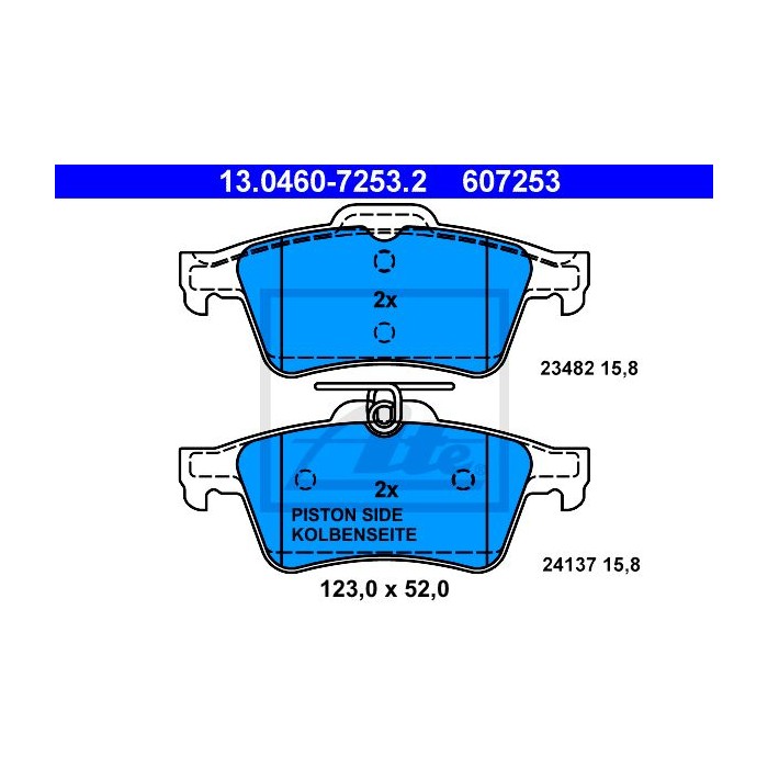 ATE Bremsbelagsatz, Scheibenbremse 13.0460-7253.2