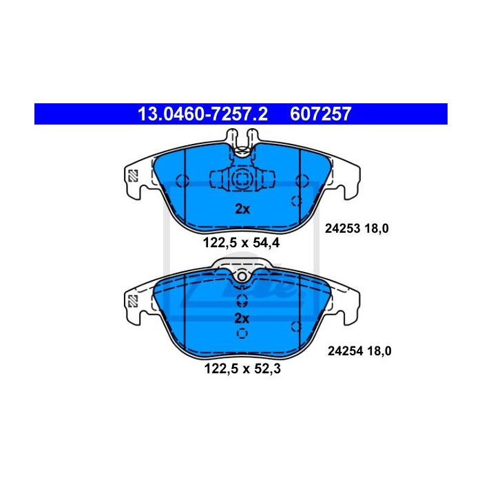 ATE Bremsbelagsatz, Scheibenbremse 13.0460-7257.2