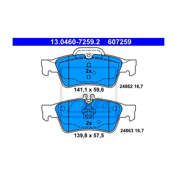 ATE Bremsbelagsatz, Scheibenbremse 13.0460-7259.2