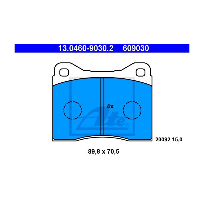 ATE Bremsbelagsatz, Scheibenbremse 13.0460-9030.2