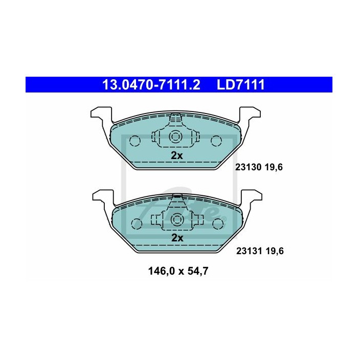 ATE Ceramic Bremsbelagsatz, Scheibenbremse 13.0470-7111.2
