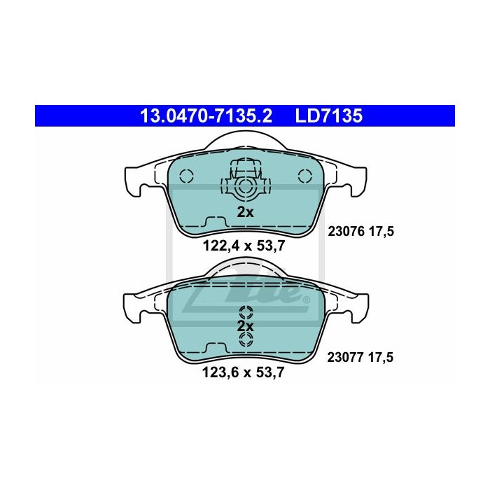 ATE Ceramic Bremsbelagsatz, Scheibenbremse 13.0470-7135.2