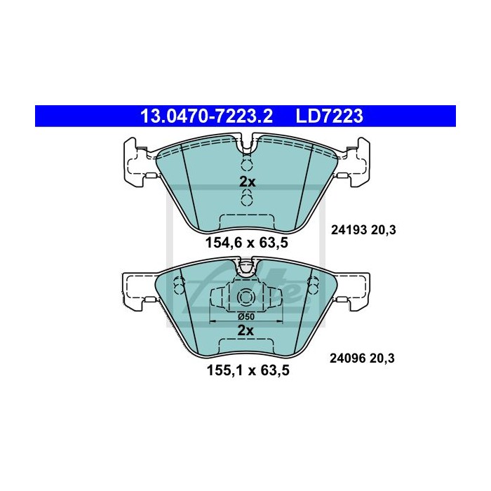 ATE Ceramic Bremsbelagsatz, Scheibenbremse 13.0470-7223.2
