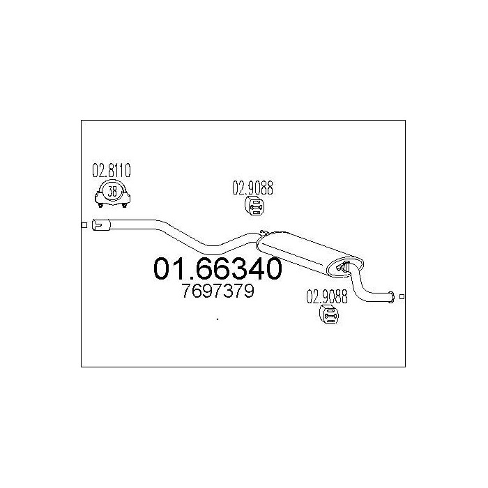 MTS Endschalldämpfer 01.66340