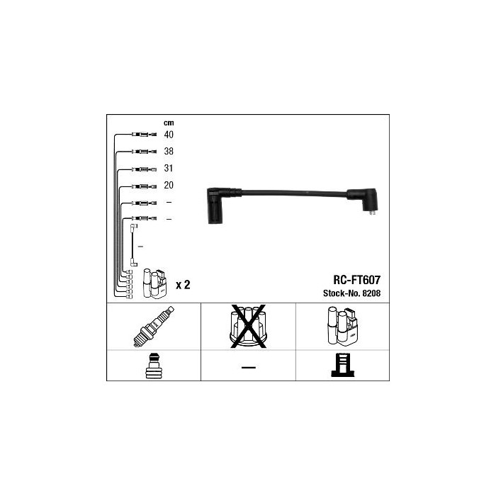 NGK Zündleitungssatz 8208