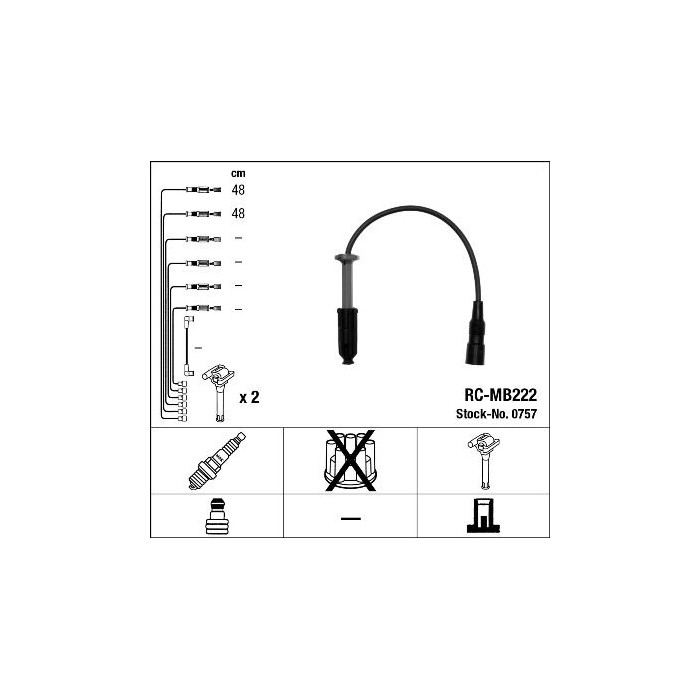 NGK Zündleitungssatz 0757