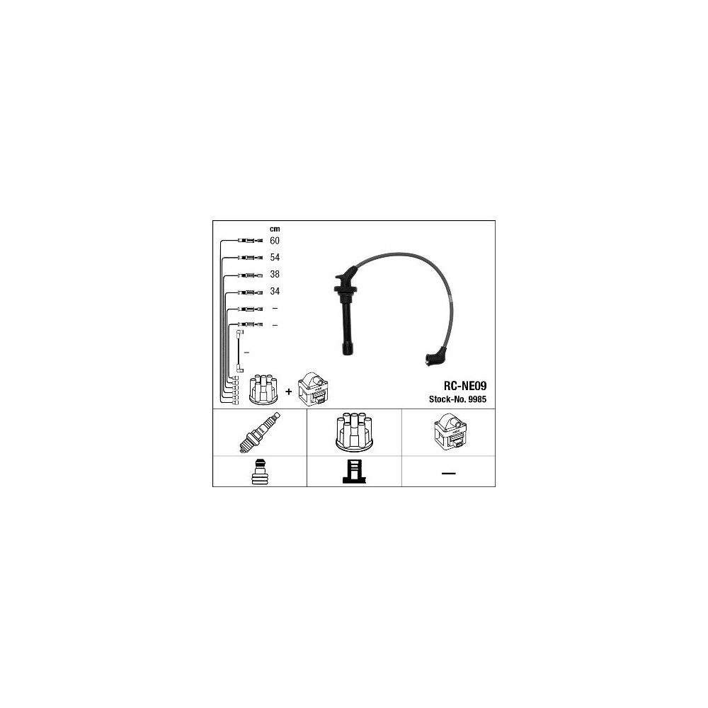 NGK Zündleitungssatz 9985
