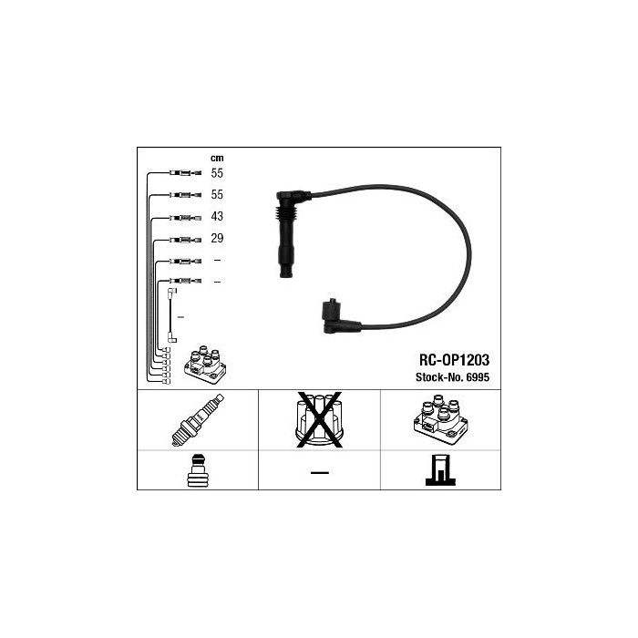 NGK Zündleitungssatz 6995