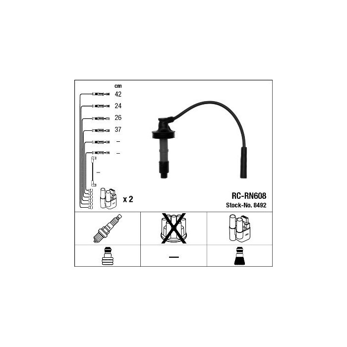 NGK Zündleitungssatz 8492