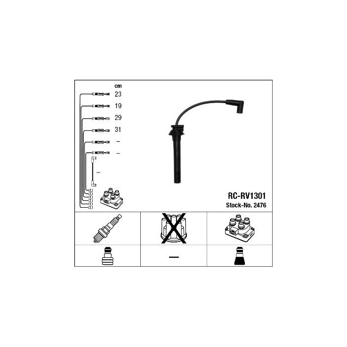 NGK Zündleitungssatz 2476