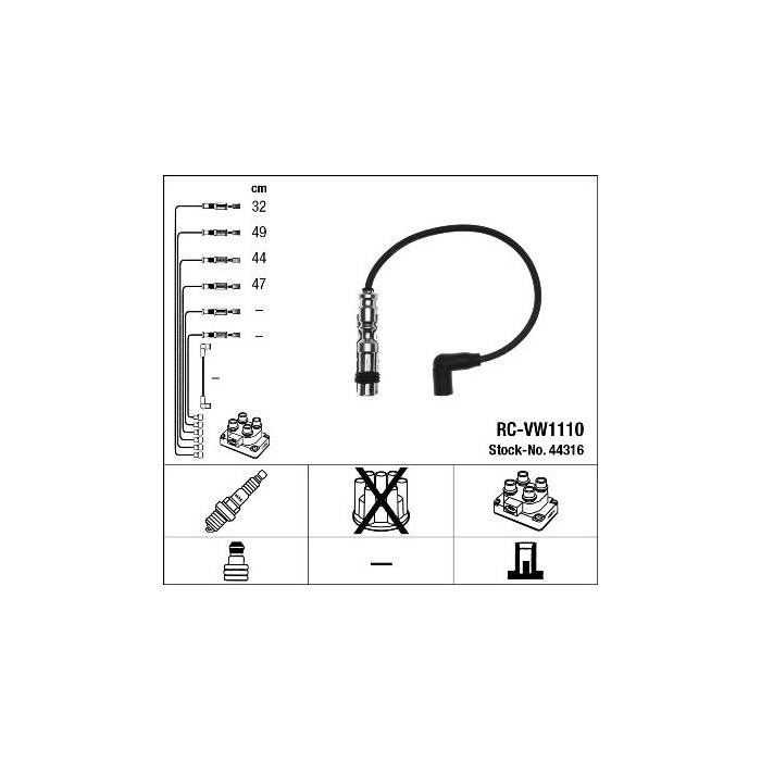 NGK Zündleitungssatz 44316