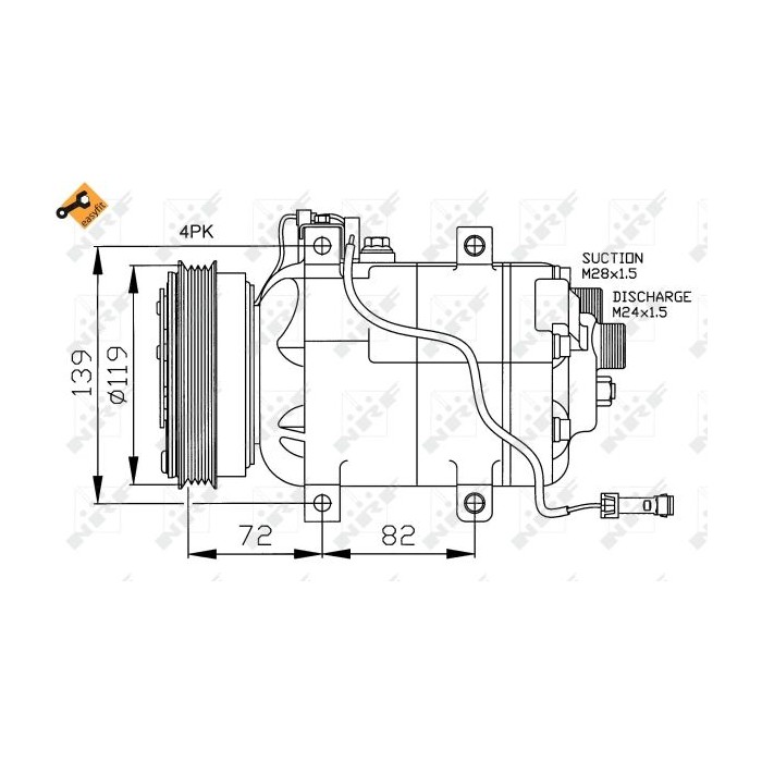 NRF EASY FIT Kompressor, Klimaanlage 32030
