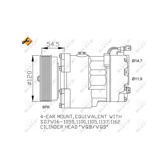 NRF EASY FIT Kompressor, Klimaanlage 32033