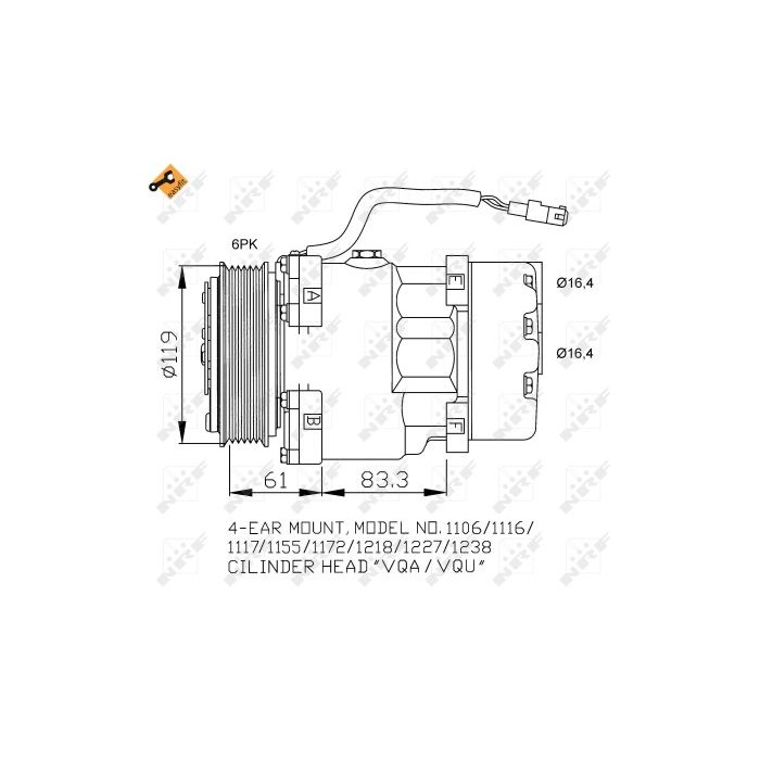 NRF EASY FIT Kompressor, Klimaanlage 32040