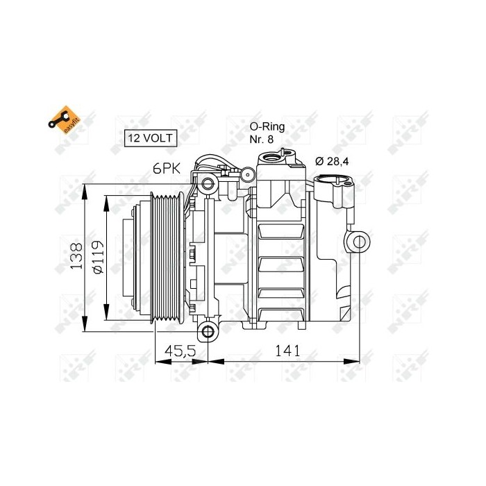 NRF EASY FIT Kompressor, Klimaanlage 32053