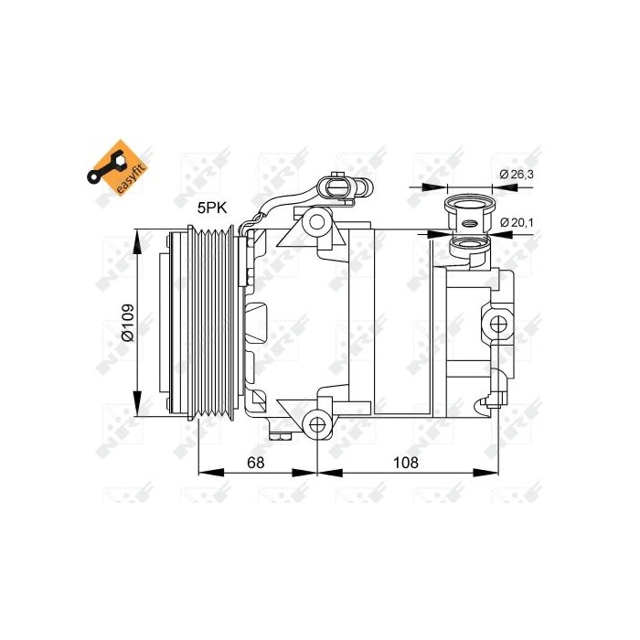 NRF EASY FIT Kompressor, Klimaanlage 32083