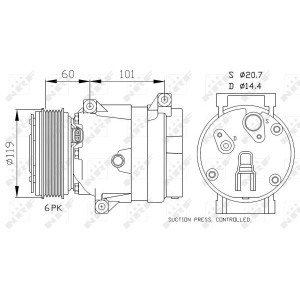 NRF EASY FIT Kompressor, Klimaanlage 32102