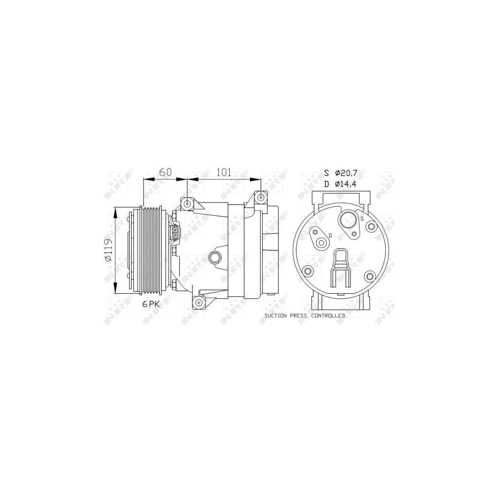 NRF EASY FIT Kompressor, Klimaanlage 32102