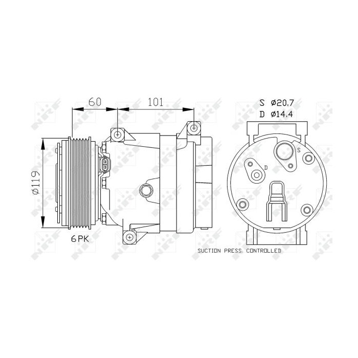 NRF EASY FIT Kompressor, Klimaanlage 32102