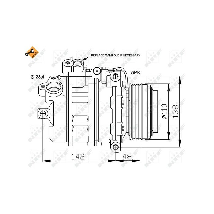NRF EASY FIT Kompressor, Klimaanlage 32123