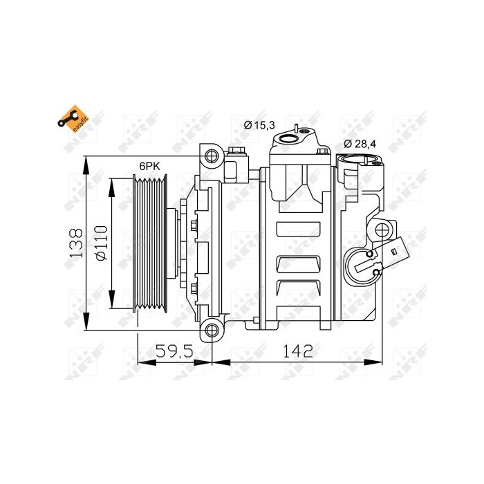 NRF EASY FIT Kompressor, Klimaanlage 32146