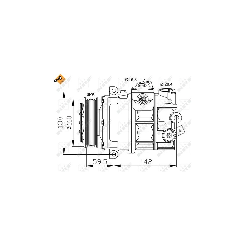 NRF EASY FIT Kompressor, Klimaanlage 32147
