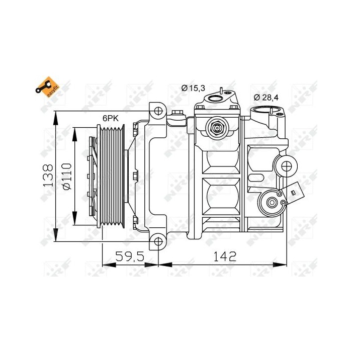 NRF EASY FIT Kompressor, Klimaanlage 32147