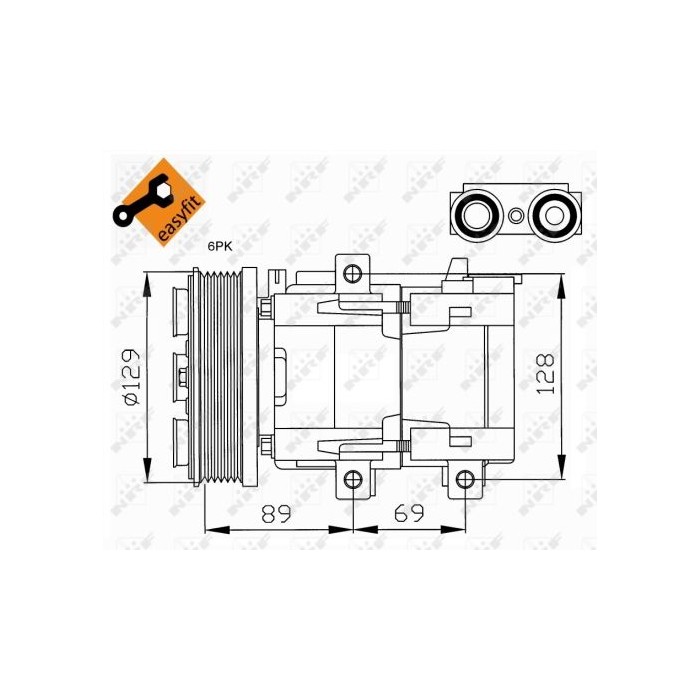 NRF EASY FIT Kompressor, Klimaanlage 32212