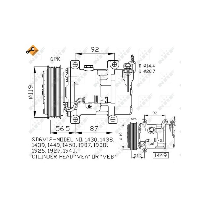 NRF EASY FIT Kompressor, Klimaanlage 32227