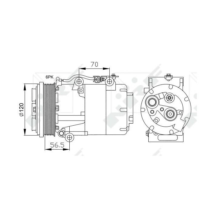NRF EASY FIT Kompressor, Klimaanlage 32250