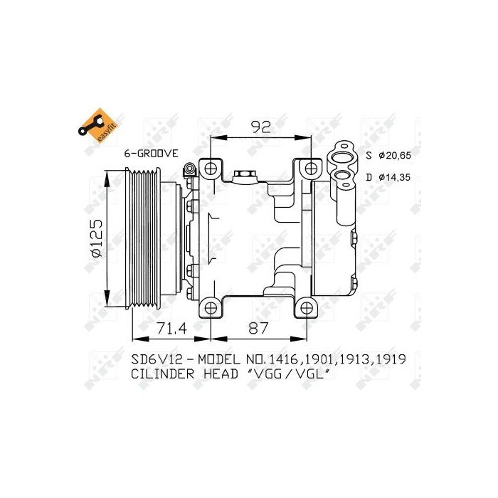 NRF EASY FIT Kompressor, Klimaanlage 32259