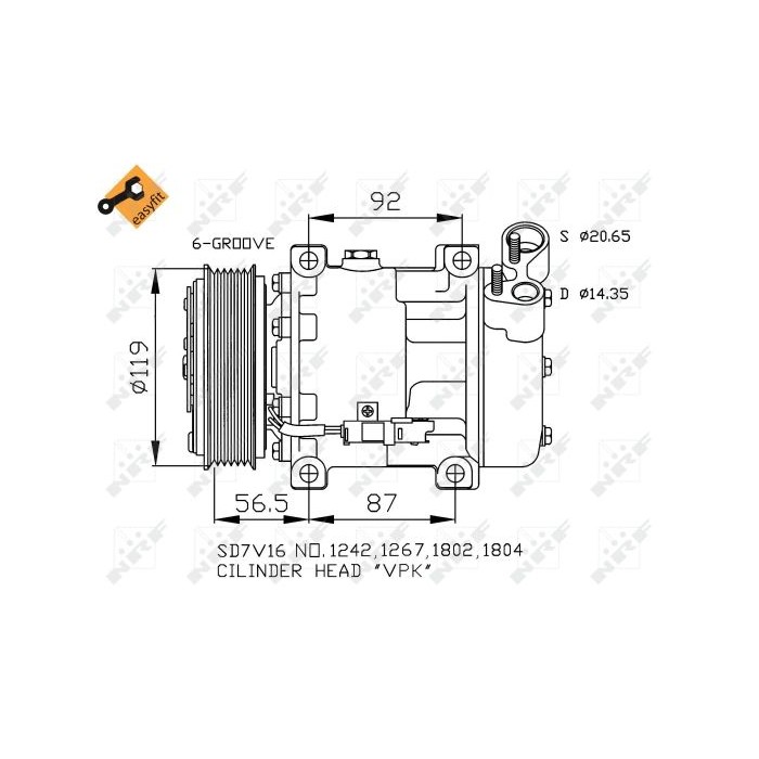 NRF EASY FIT Kompressor, Klimaanlage 32270