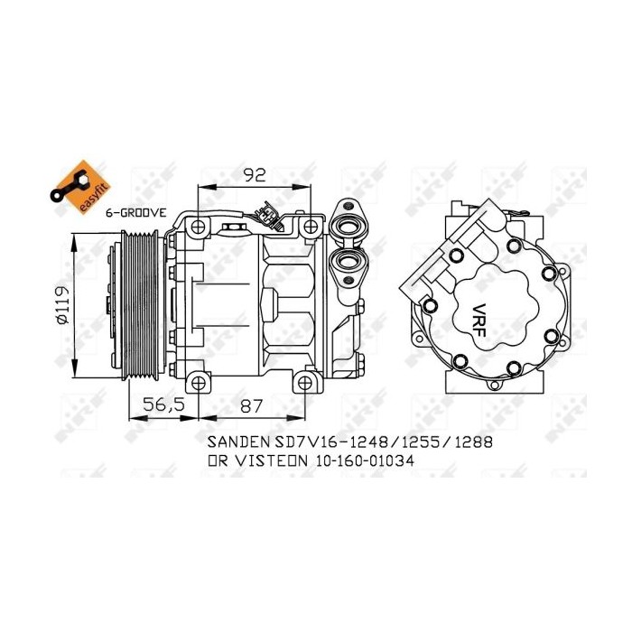 NRF EASY FIT Kompressor, Klimaanlage 32271