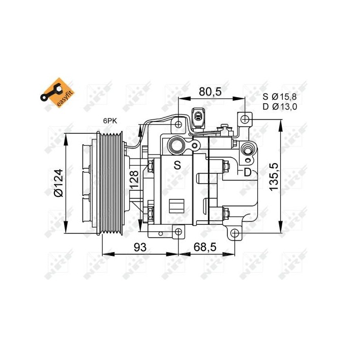 NRF EASY FIT Kompressor, Klimaanlage 32408