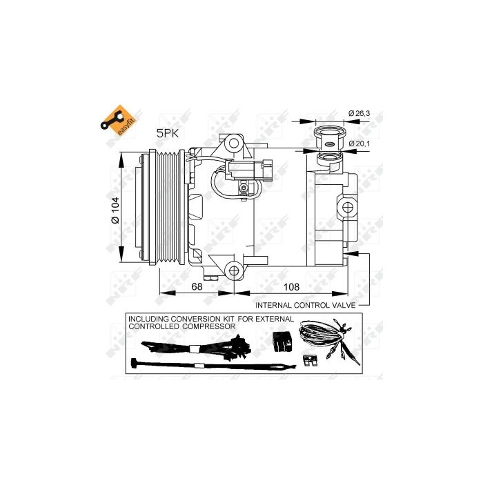 NRF EASY FIT Kompressor, Klimaanlage 32429