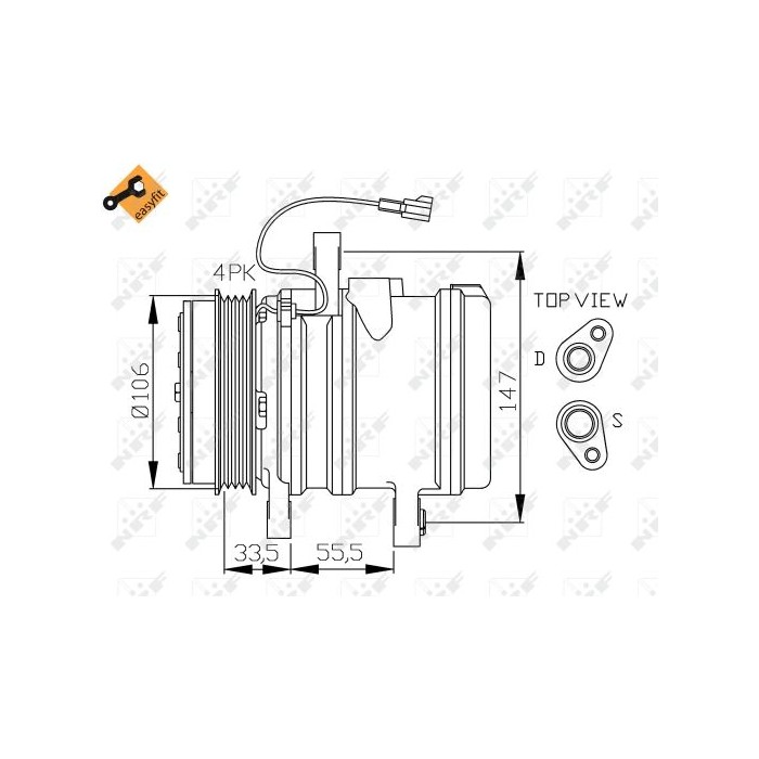 NRF EASY FIT Kompressor, Klimaanlage 32436