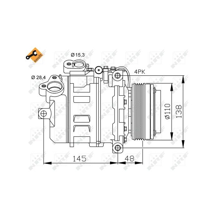 NRF EASY FIT Kompressor, Klimaanlage 32465