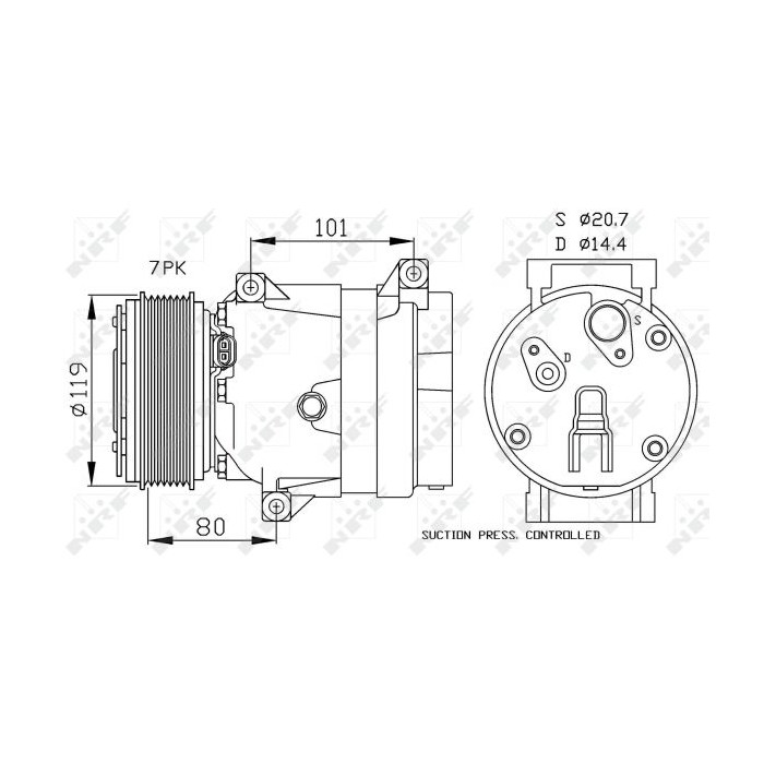NRF EASY FIT Kompressor, Klimaanlage 32481
