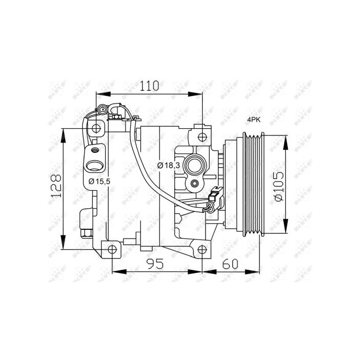 NRF Kompressor, Klimaanlage 32551G