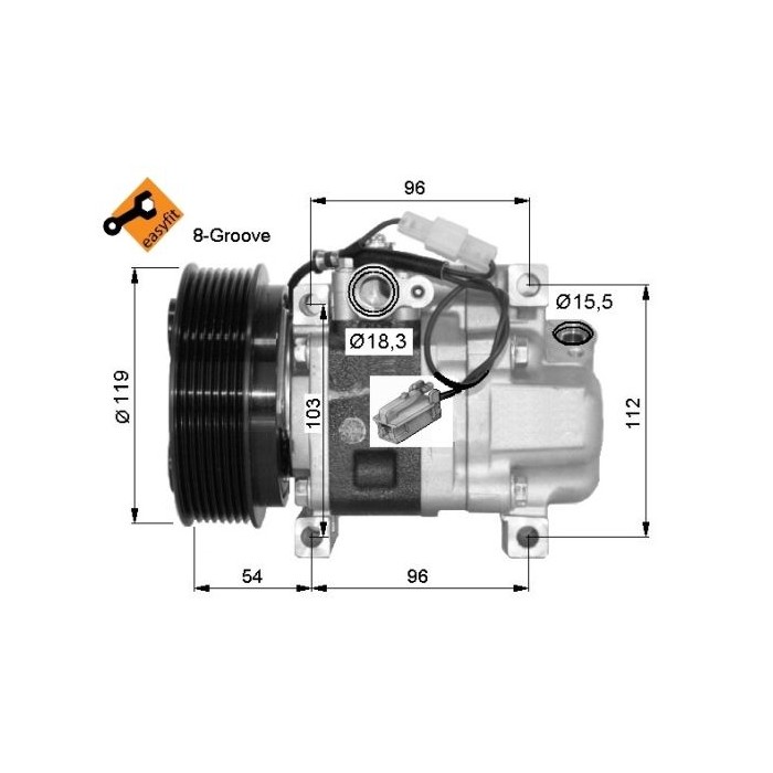 NRF EASY FIT Kompressor, Klimaanlage 32688G