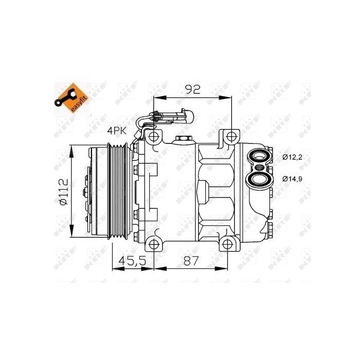 NRF EASY FIT Kompressor, Klimaanlage 32701