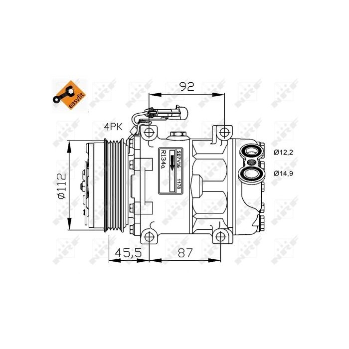 NRF EASY FIT Kompressor, Klimaanlage 32701G