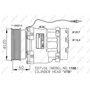NRF Kompressor, Klimaanlage 32711G